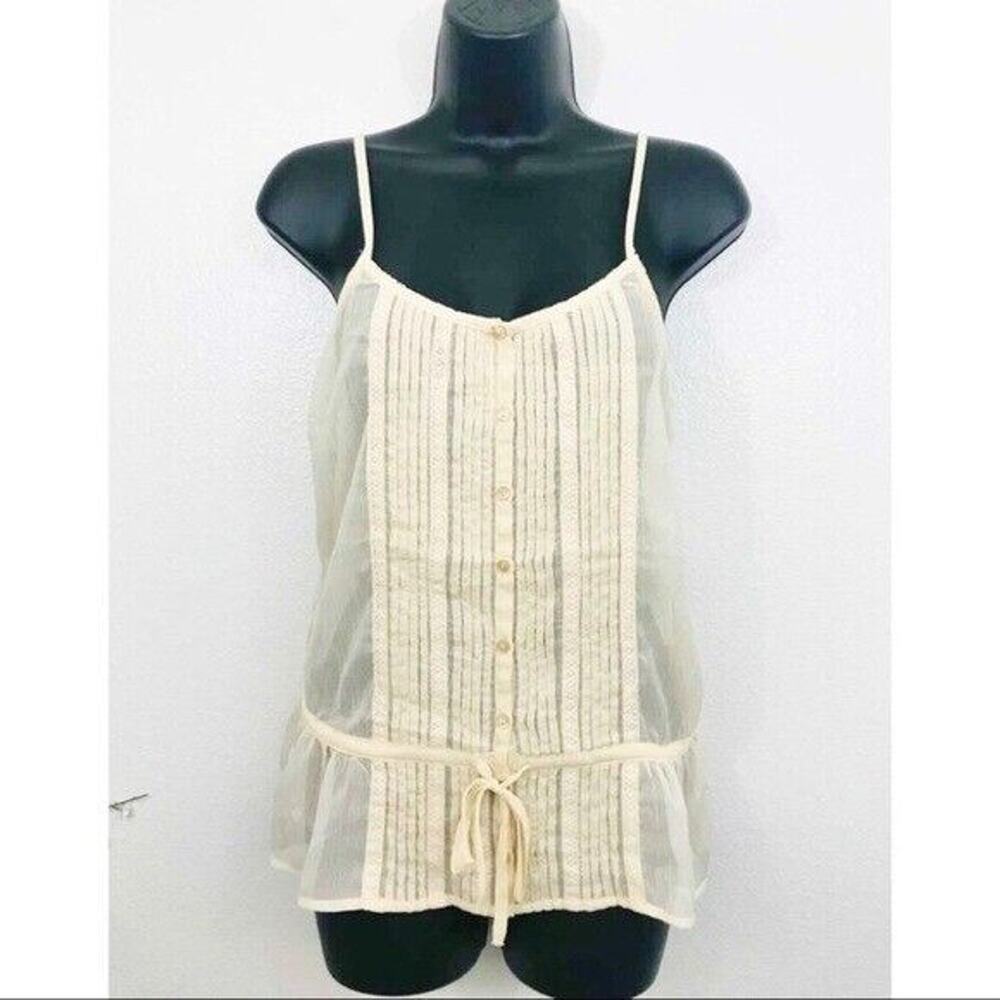 Denim & Supply Top Ralph Lauren Sheer Palomino Ivory Tank, XS - NWT - Picture 2 of 8